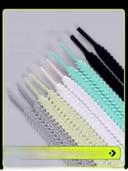 Fly4 Grain Sawtooth 마라톤 운동화용 야생 코끼리 신발끈 흰색 스포츠 로프 세련된 남녀공용 액세서리