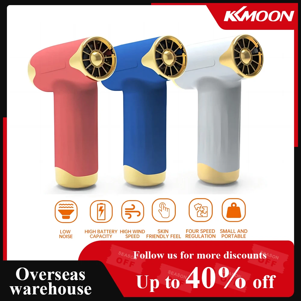 

High Speed Cordless Air Blower with Brushless Motor & Rechargeable Battery Support 4 Adjustable Speeds Inflating Turbo Fan