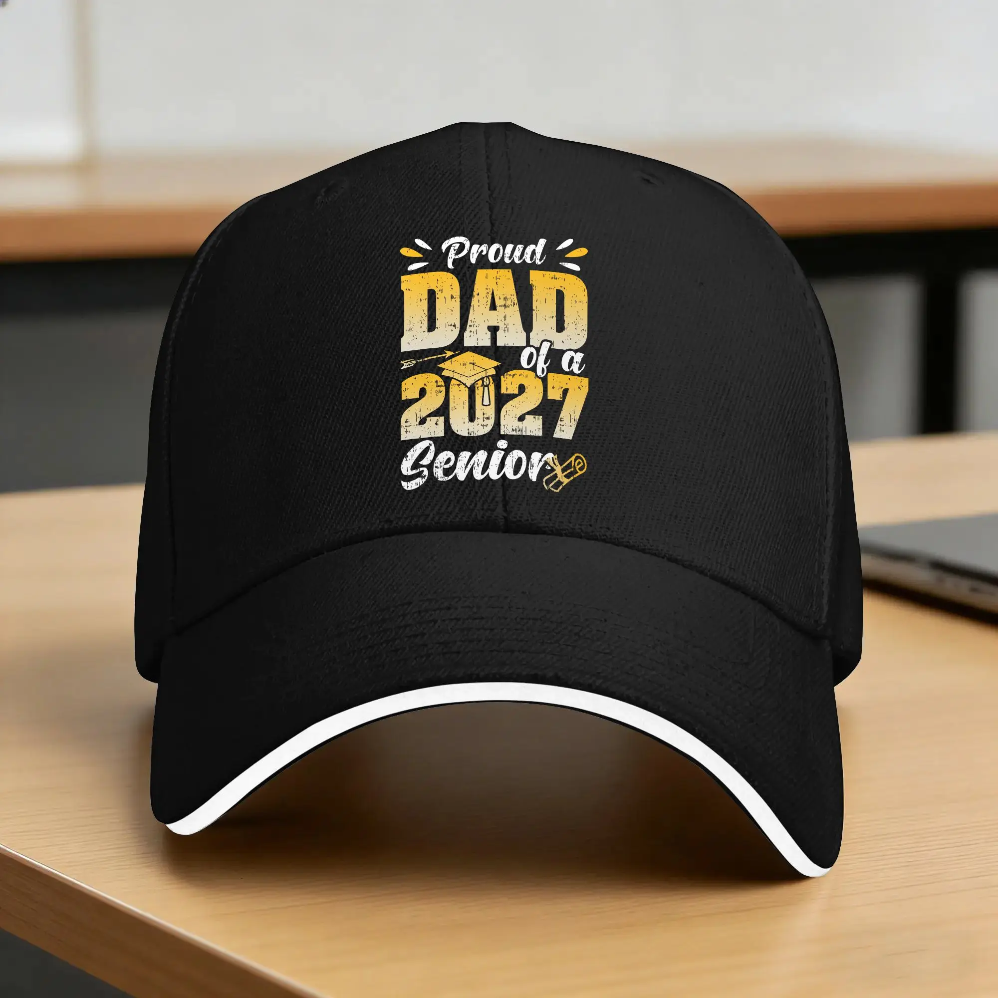 Funny Proud Dad of A Class of 2027 Senior Graduation Sun Baseball Cap  Summer y2k Funny Trucker Hat For Men Adult Baseball Caps