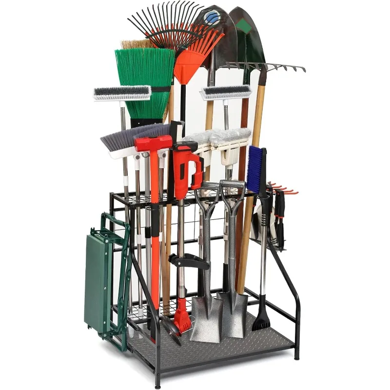 

Garden Tool Organizer for Garage, Up to 58 Long Handled Tools, Yard Tool Holder for Garage, Shed, Outdoor,