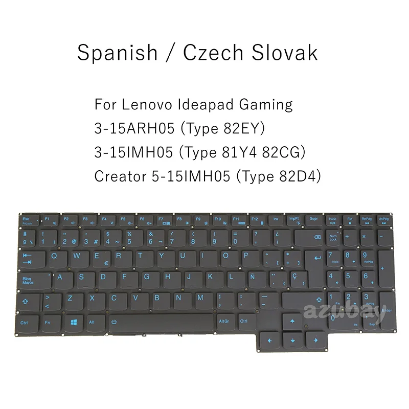 Blue Backlit Keyboard For Lenovo Ideapad Gaming 3-15ARH05 82EY 3-15IMH05 81Y4 82CG Creator 5-15IMH05 82D4 Czech Slovak Spanish