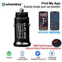 Universal Mini Car Charger GPS Locator Tracker Cigarette Lighter iPhone USB Type-C Find My Apple Official App Gps vehicle tracke