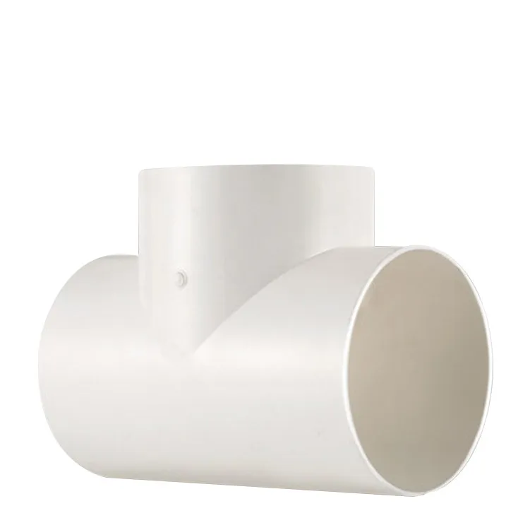 PVC T Y Tee Connector Plastic Ventilation Duct 3 Way Branch Pipe Fitting 4 6 8 Inch