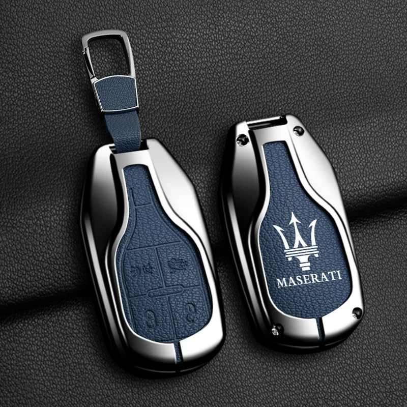 Car Leather Smart Remote Key Case Cover Holder Shell Fob for Maserati Levante Ghibli Quattroporte GT Granturismo GranCabrio