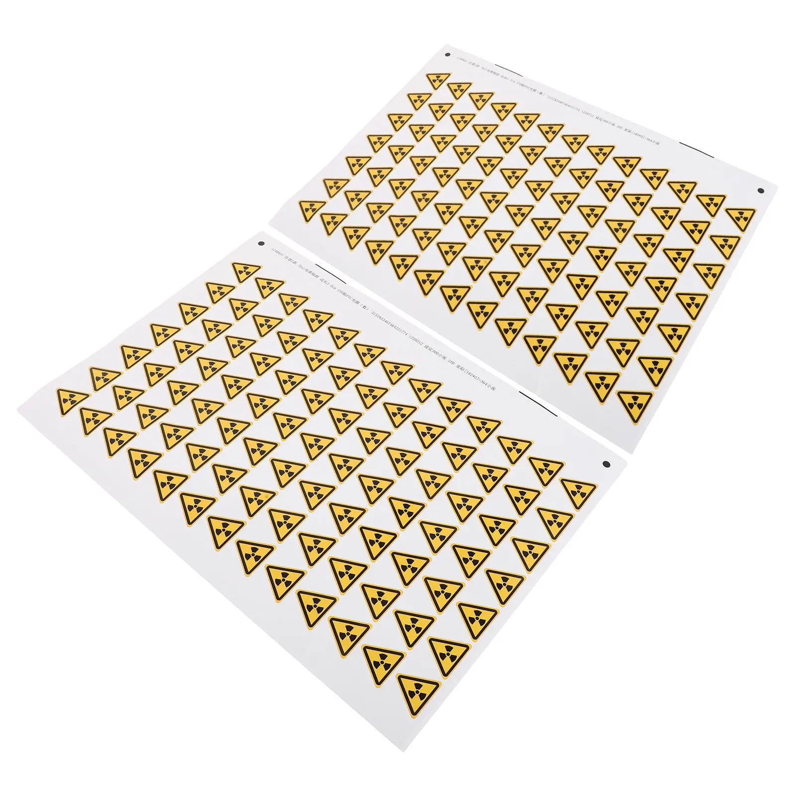 150Pcs Radiation Hazard Warning Sticker Self-Adhesive Safety Sign High Visibility Caution Decal for Laboratory Industrial