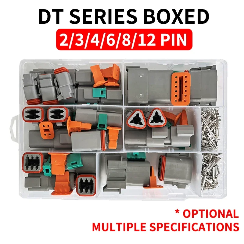 588pcs Deutsch Type Connector Kit Waterproof Wire DT Series Connector set DT06 04 2/3 / 4 pin 6/8/12 pin Sealed Plug