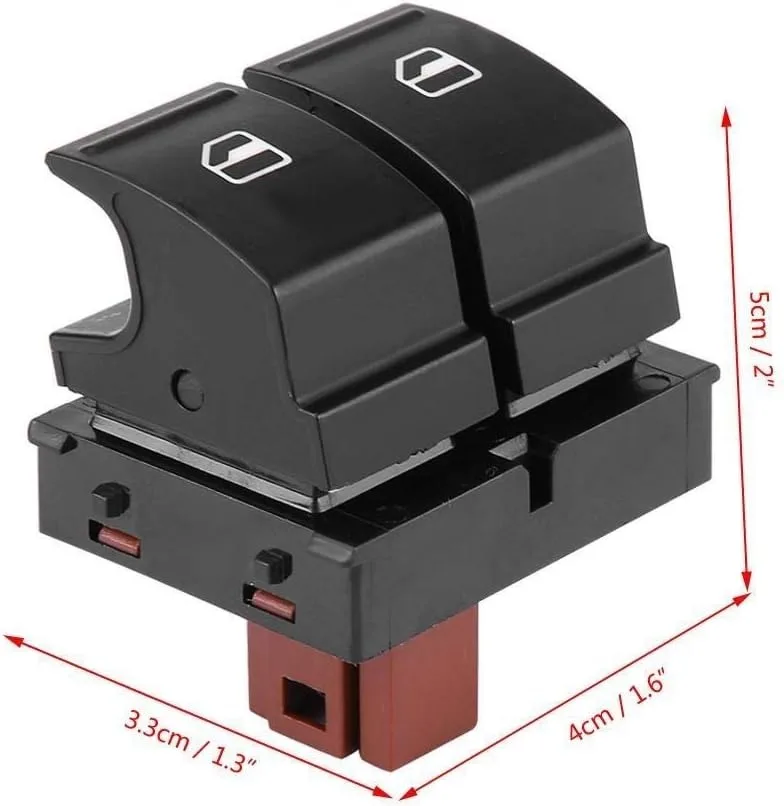 Power Window Switch Electric Button Car Switch, Electric Control Button Switch Compatible With Skoda Octavia Fabia 2 Roomster 1z