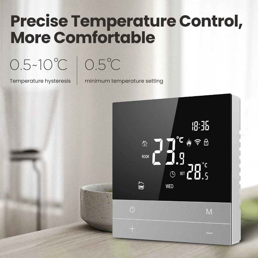 AVATTO-termostato inteligente Tuya WiFi, controlador de temperatura eléctrico para suelo, calefacción, agua y Gas, para Google Home, Alexa y Alice