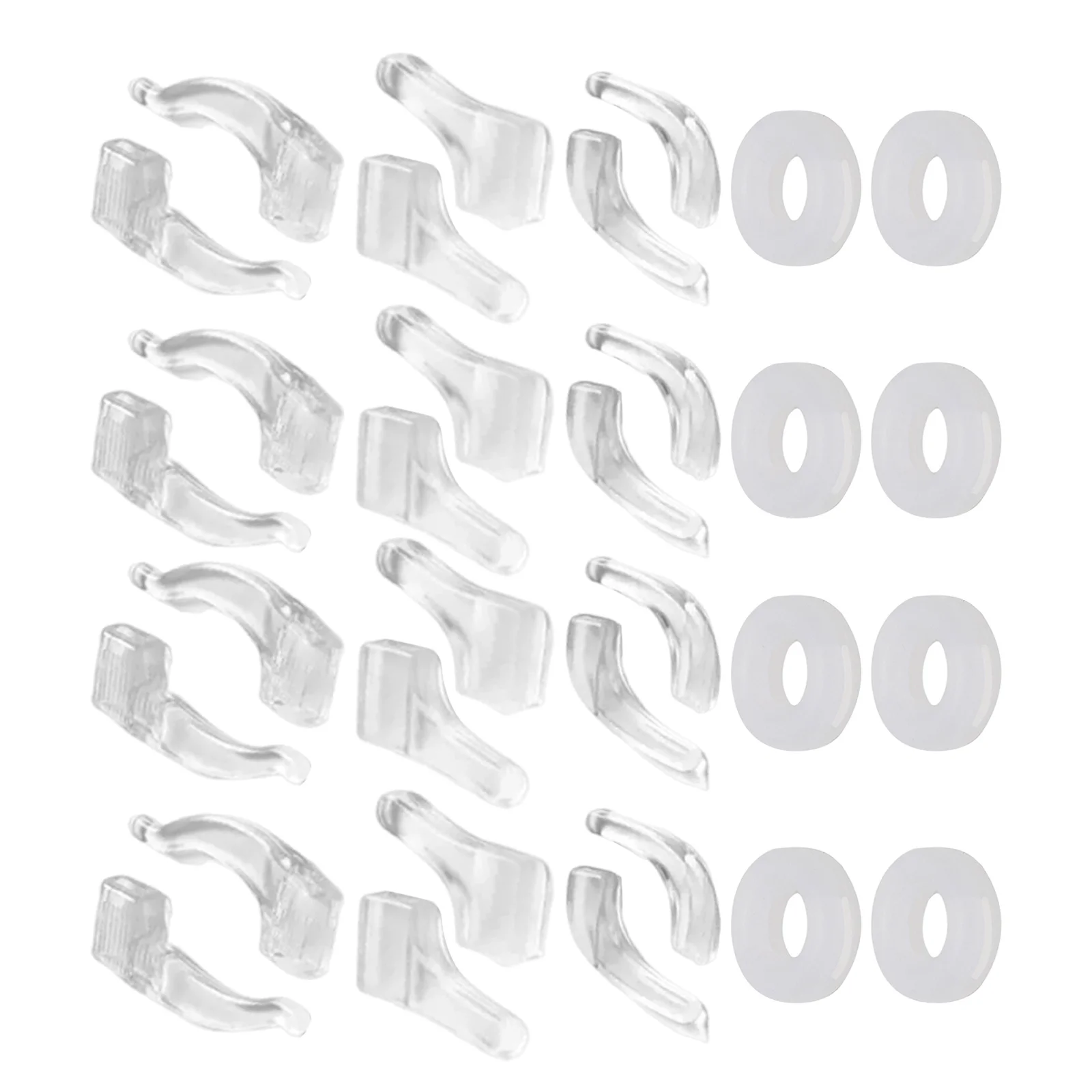 

20Pairs Silicone Temple Tips Retainers Eyeglass Ear Hooks Non-Slip Grip for Various Frames Comfortable for Extended Wear