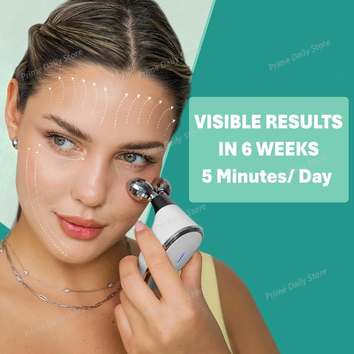 Microcurrent Facial Roller Beauty Device, Anti‑Aging Skin Tightening Facial Care Tool