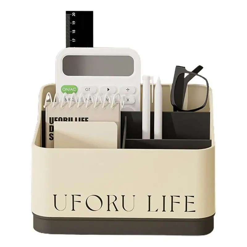 Desktop Organizer Caddy 4-compartimenten bureau briefpapier Caddy opbergorganisator bureau opslag houder doos met verwijderbare verdelers