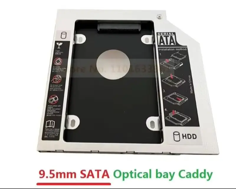 2nd Hard Drive HDD Optical bay Caddy Bracket Frame for Lenovo G40-30 G40-45 G40-70 G40-75 G40-80 G70-70 with Front Panel Cover