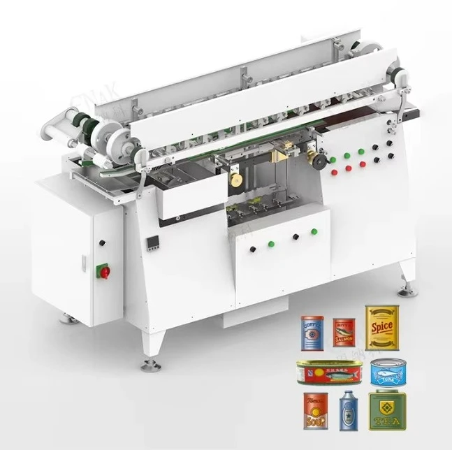 Customize Multi-Function High Speed Carbon Steel Tin Can Labeling Machine For Tin Cans Pickle Bottles Glass Metal Packaging
