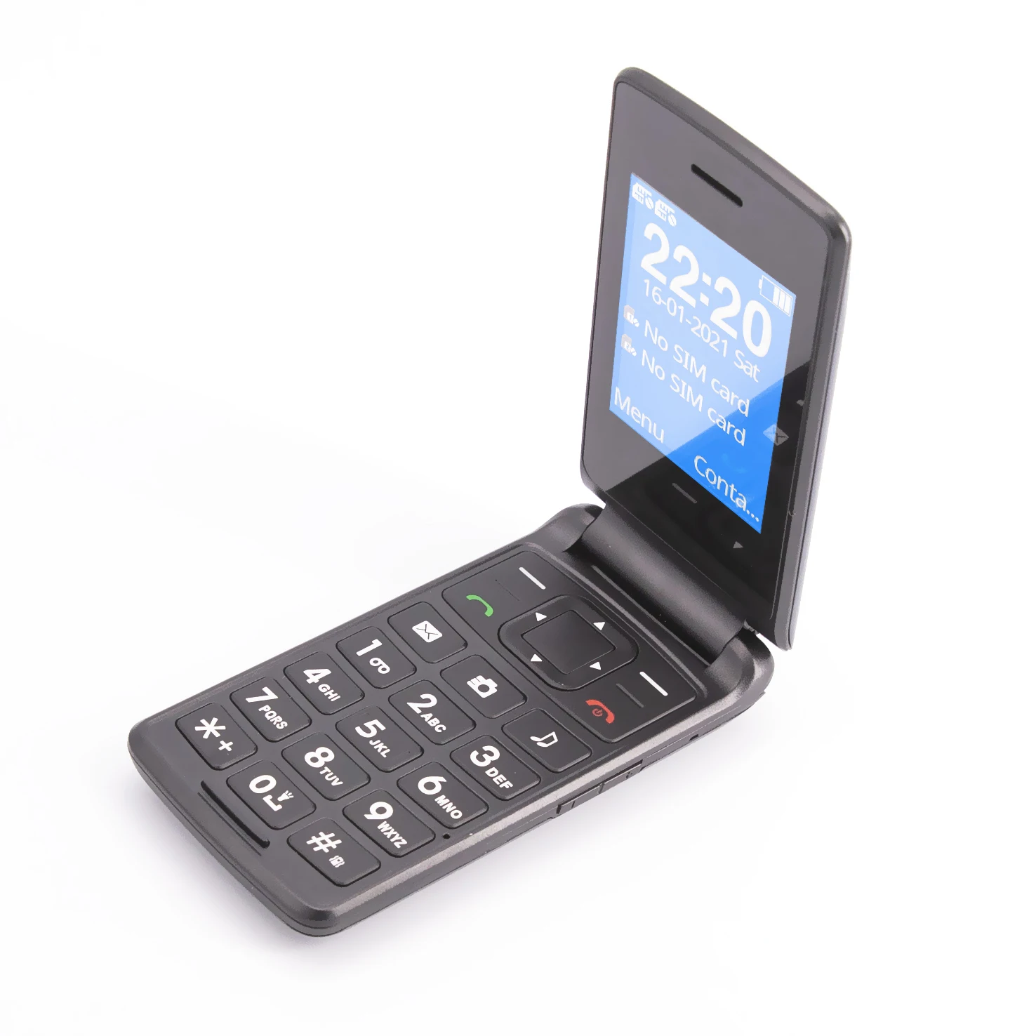 Wholesale big button big font feature mobile phone dual screen 4G clamshell mobile phone for the elderly