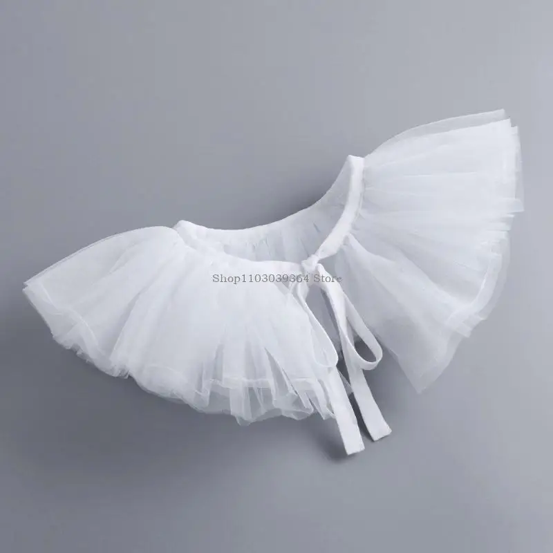 Victorian Ruffled Halshollar Dekorative Tulle Medieval Cosplay