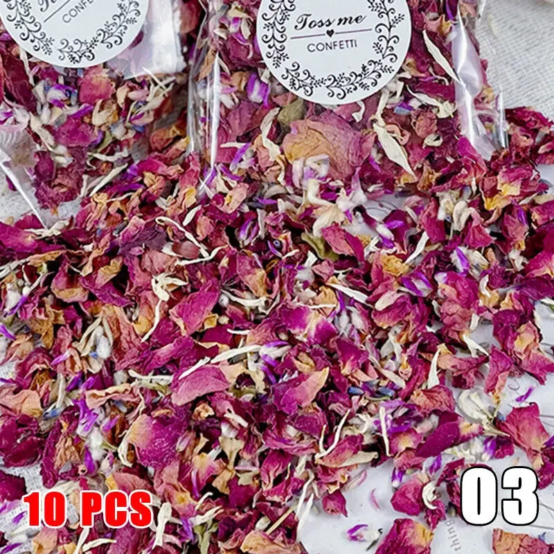 Natural Wedding Confetti Natural Dried Flower Rose Petals Pop Bridal Shower Birthday Party DIY Decoration Biodegradable Petal