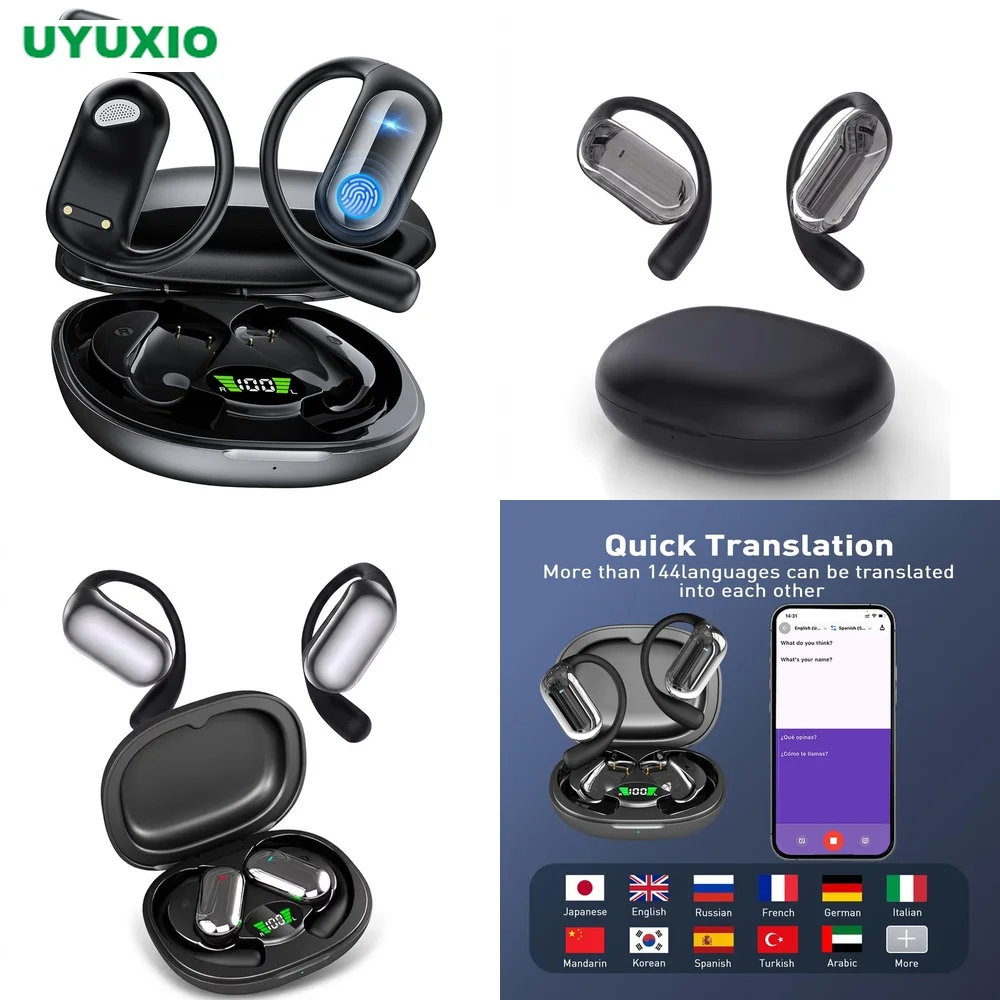 AI Translation Earbuds No Subscription Open-Ear Real-Time Translation Wireless Earphone 144 Languages OWS BT 5.4 4 Modes