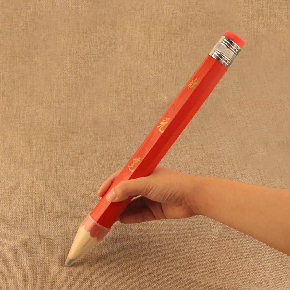 

2Pcs Wooden Large Pencil 35Cm Extra Big Writing Pencil Party Gift Kid Stationery Funny Drawing Kids Party Favors