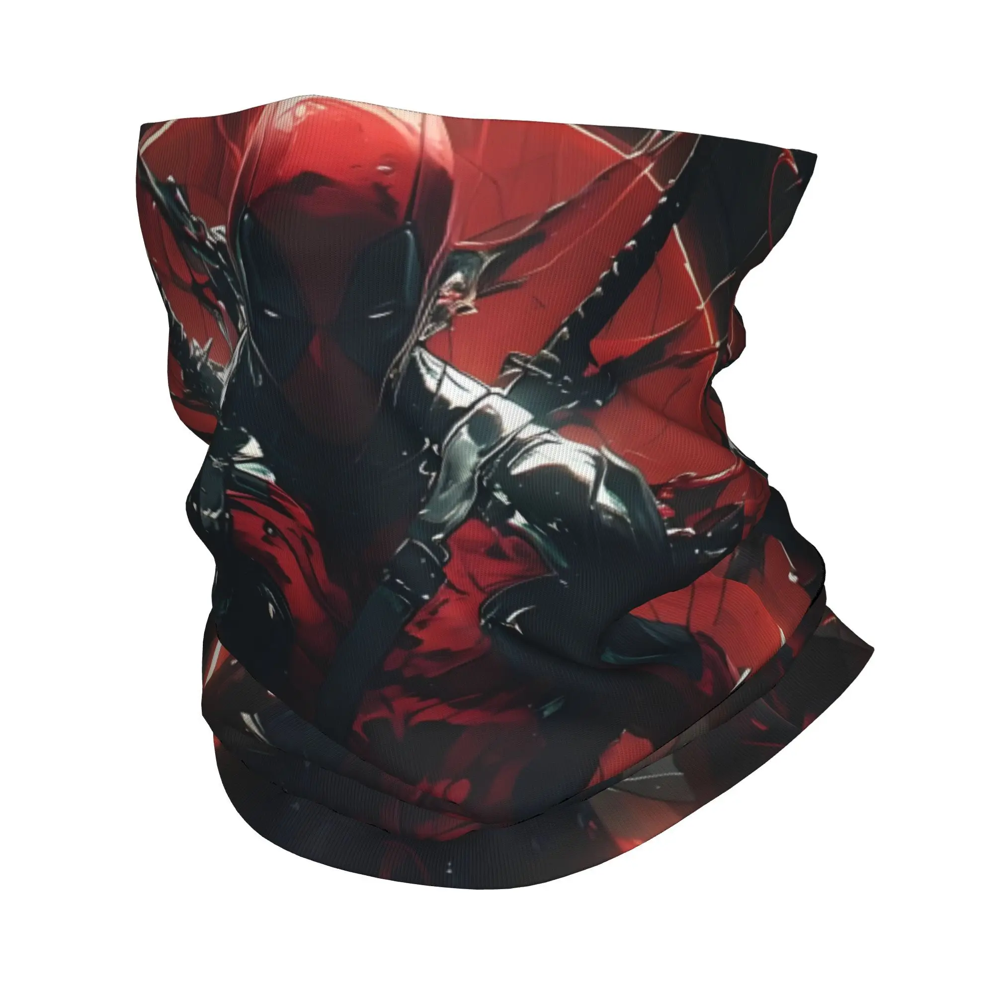 Custom Deadpool Cool Winter Headband Neck Warmer Women Men Ski Camping Tube Scarf Anime Cartoon Face Bandana Gaiter
