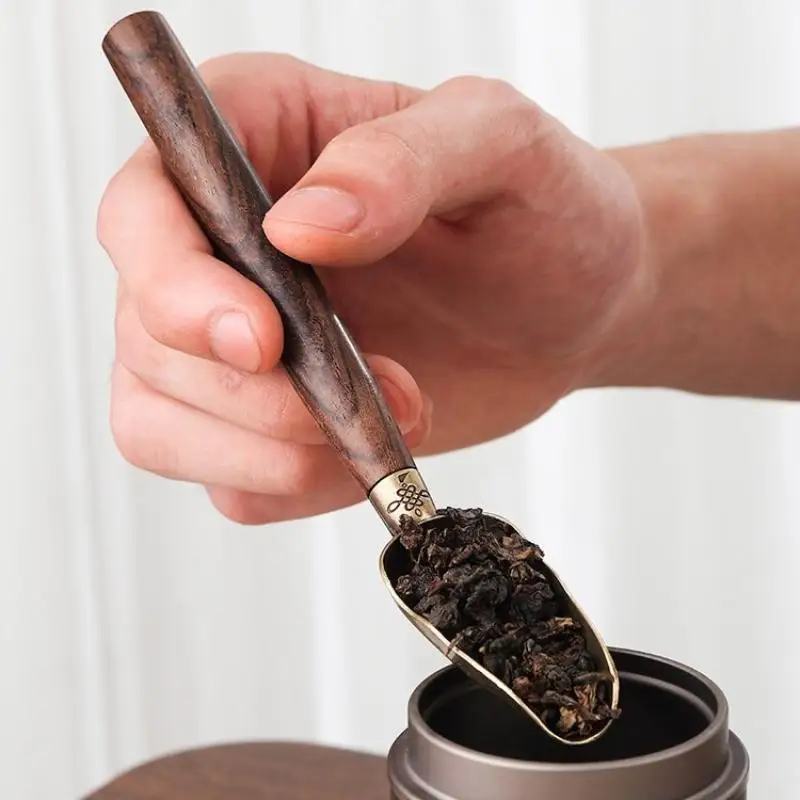 New Tea Ceremony Heat-resistant Kung Fu Tea Tools Wooden Chinese Gongfu Teaspoon Tea Tong Needle Tearoom Supplies