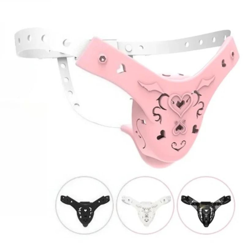Male Chastity Cage Chastity Pants with CB Lock Long-lasting Abstinence Adjustable Chastity Belt SM Cock Cage Adult Sex Toys Men