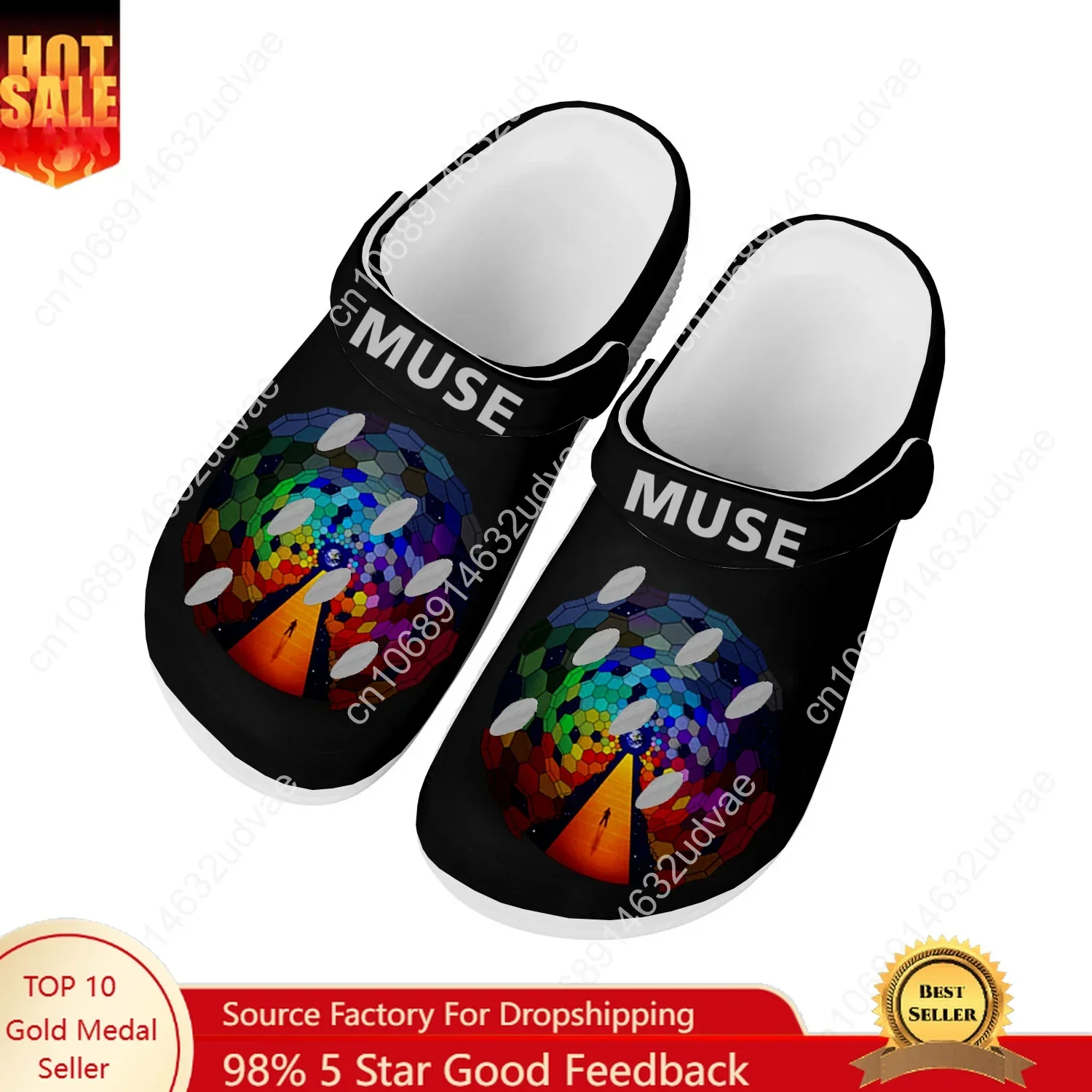 

Muse Band Water Shoes Mens Womens Comfortable Fashion Home Garden Clogs Customizd Sandals Beach Breathable Hole Slippers
