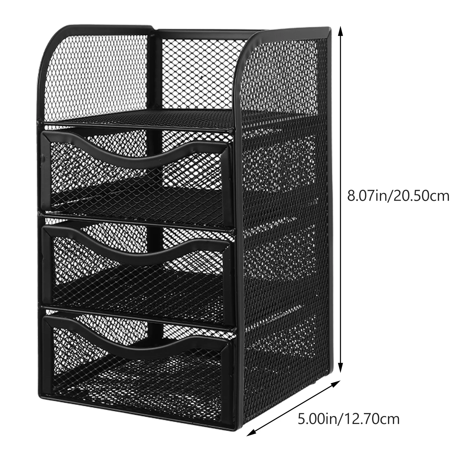 

Desktop Box Drawer Style Metal Storage Organizer Multifunction Pen Jewelry Office Container Multi-Layer Storage Case