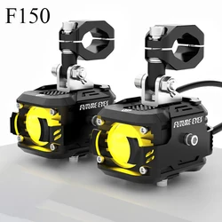 Future Eyes F150 F20P Motorcycle Headlight Led Spotlight Fog Lights Vehicle Auxiliary Road Far and Near Light Flashing Lense