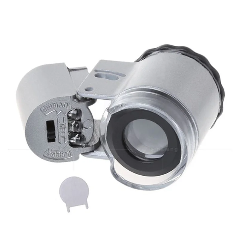 Imagem -04 - Apreciação Microscópio Jóias Lupa com Led Luz uv para Caligrafia Antiga e Pintura Identificação Lupa 50x