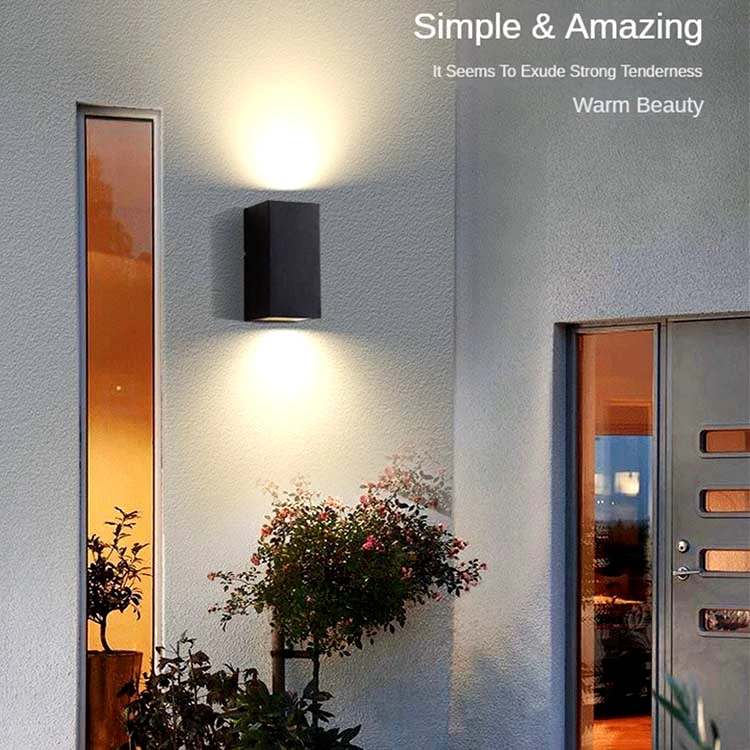 Luces LED de pared para exteriores, lámparas de pared interiores impermeables, decoraciones de patio trasero y jardín, luz de porche de calle, 85-265V