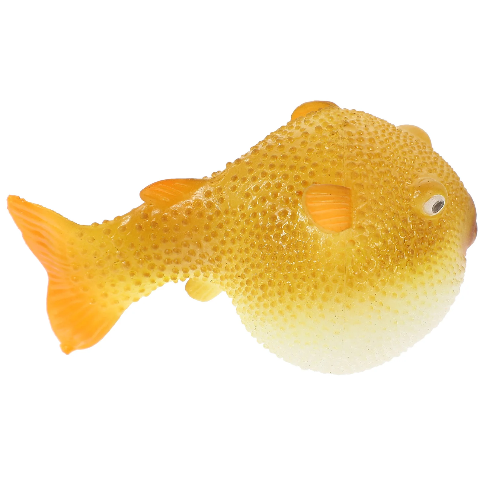 

Luminous Simulation Puffer Fish Yellow Aquarium Decoration Fluorescent Small Plastic Fish Tank Night Glow Realistic Silicone
