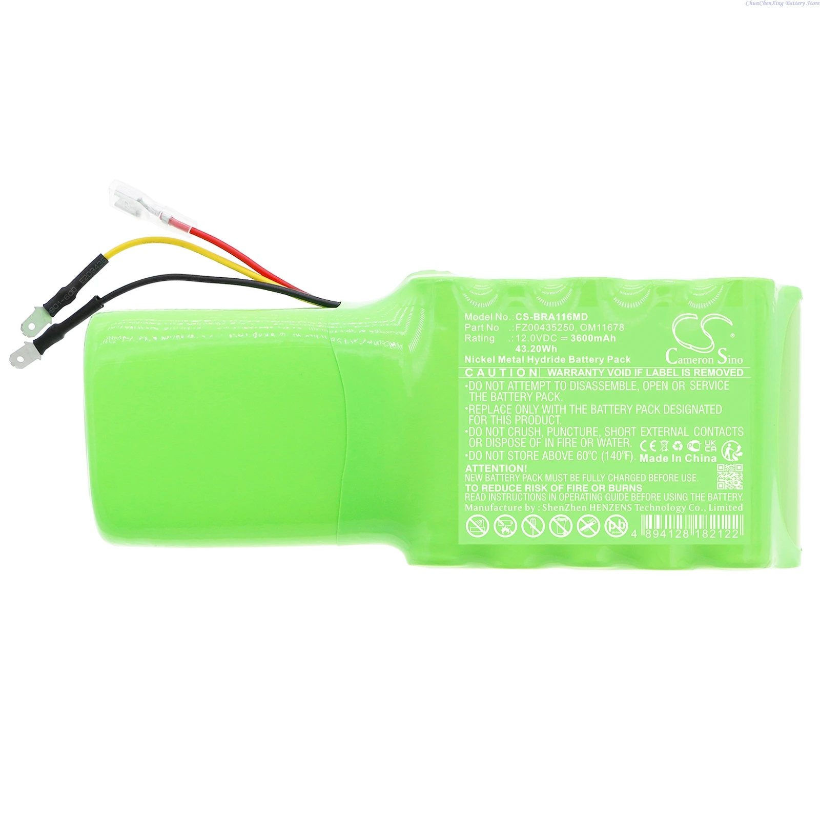 Replacement 12.0V 3600mAh Medical Battery OM11678 B11678 MED0169 for B.Braun Outlook 100ES Safety Infusion 200ES 300ES 400ES