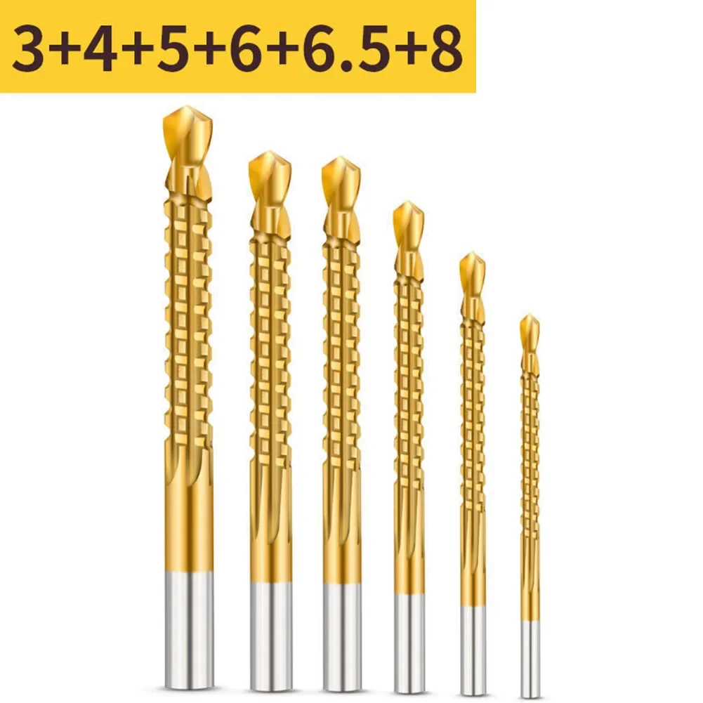 Mata bor kobalt, 5 buah mata bor kobalt, sekrup Spiral metrik, komposit, mata bor potong 3mm-8mm untuk pemotong lubang logam kayu