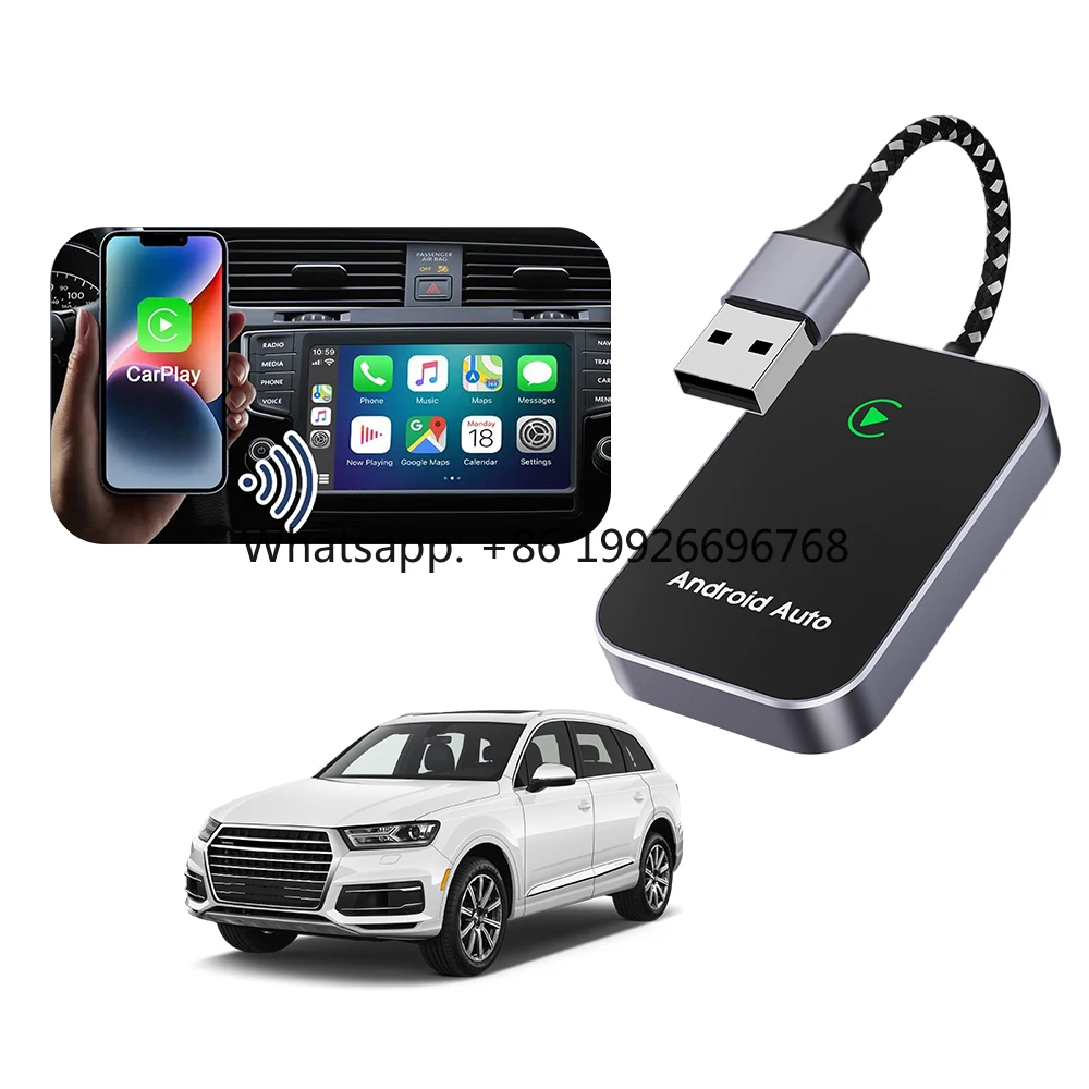 

Высококачественный беспроводной USB-адаптер CarPlay для Android: Plug and Play, беспроводной Android Auto, GPS-навигация