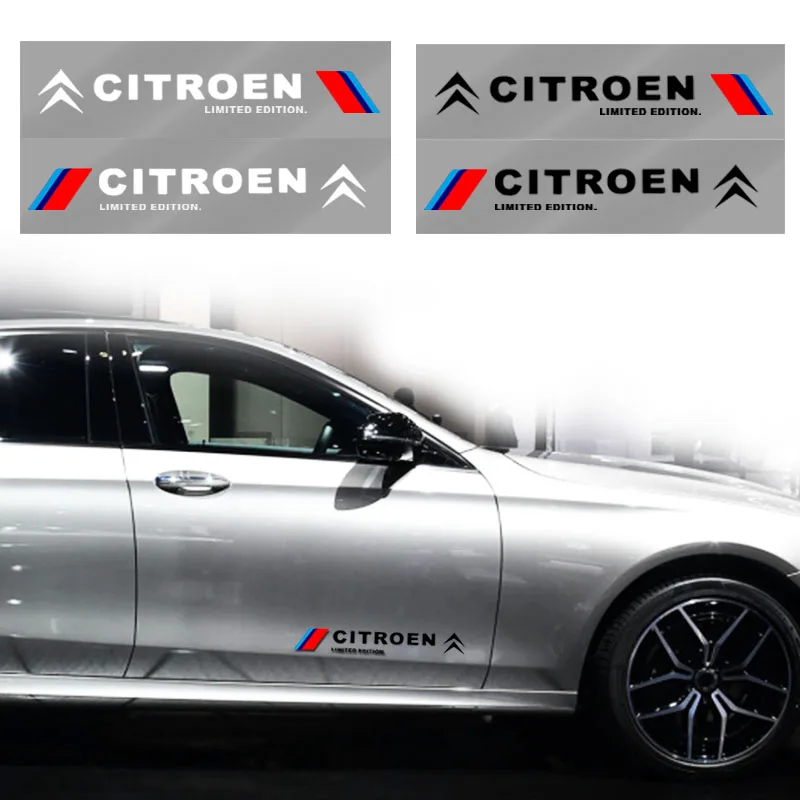 2pcs Car Door Side Sticker Body Sticker Automotive Goods Styling for Citroen DS3 C4 C1 C5 C3 C6 C5 C8 DS C4l C-ELYSEE VTS Xantia