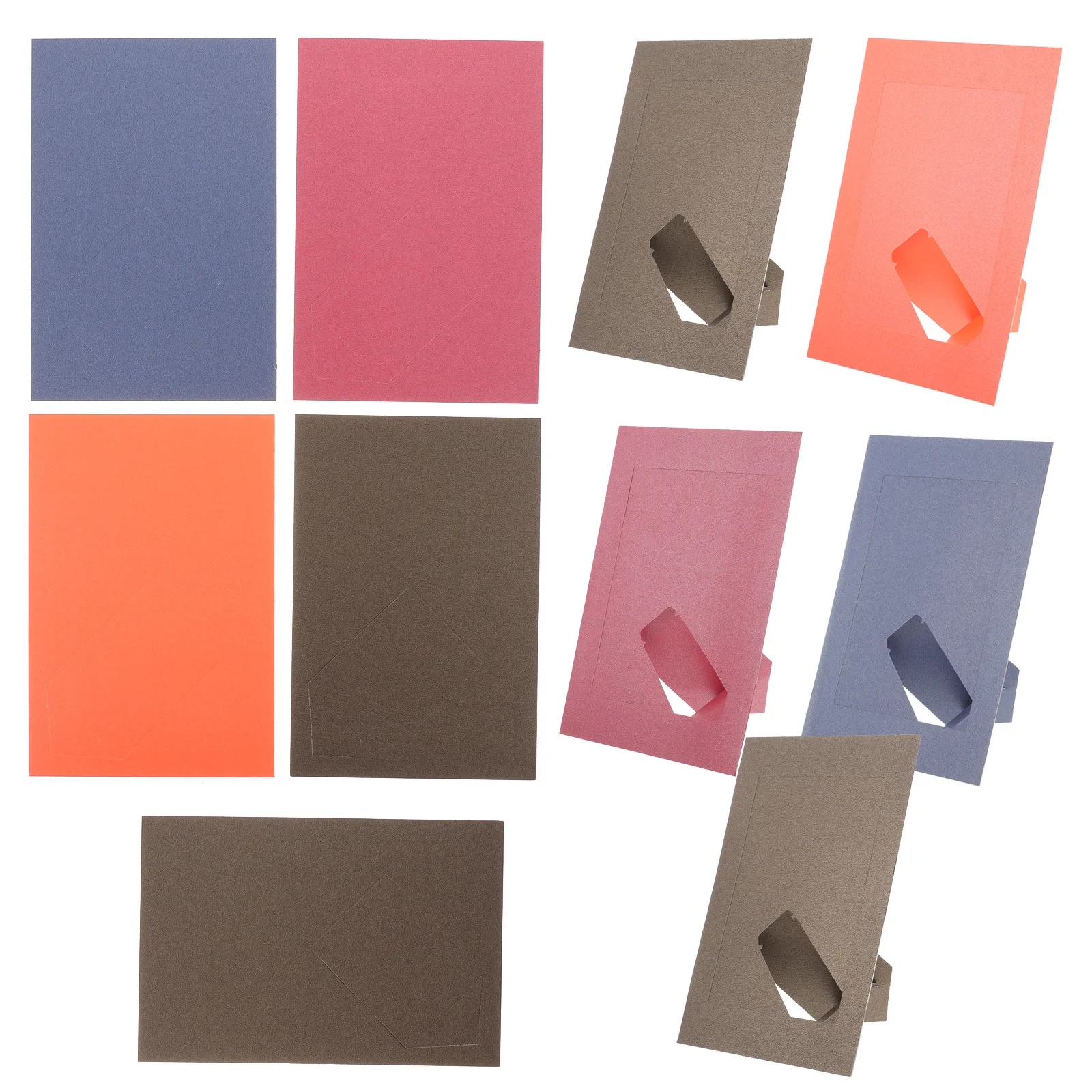 10 قطع من إطار الصورة الورقية الملون خفيف الوزن المزخرف للمنزل وغرفة النوم وسطح المكتب يمكنك صنعه بنفسك لوحة زيتية من الورق المقوى #5