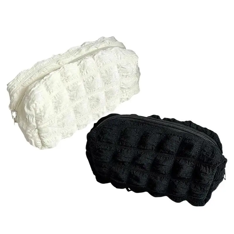 Niedliches Federmäppchen in Form eines Crêpe-Puffs, Schultasche für Schreibwaren, Federmäppchen mit Reißverschluss für Mädchen und Kinder, Kawaii-Stifthalter und Organizer. – Detail 5