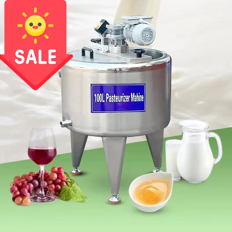 Customized Pasteurization Tank Industrial Milk Pasteurizer Stainless Steel Dairy Yogurt Juice Heating Cooling Processing System