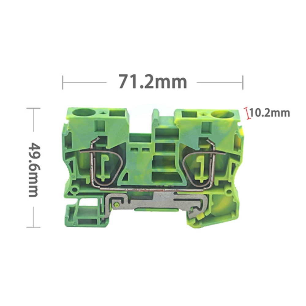 10 Pcs ST10-PE ST-10 Screwless Spring-Loaded Rail-Mounted Direct-Plug Combination Terminal Block