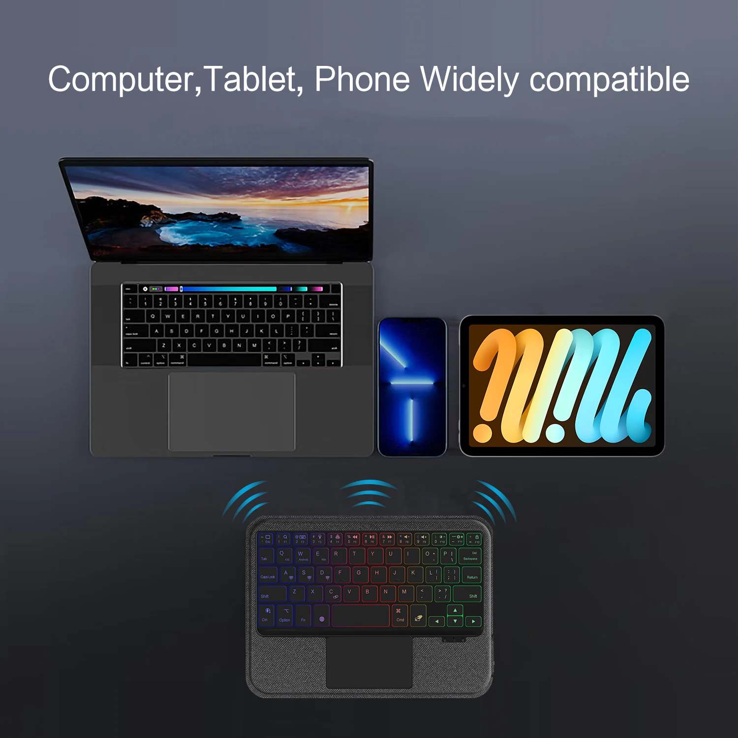 Touchpad Keyboard For iPad mini (A17 Pro) 2024 Case Mini 6th 7th generation 8.3 inch mini 6 7 Detachable Magic Keyboard Cover