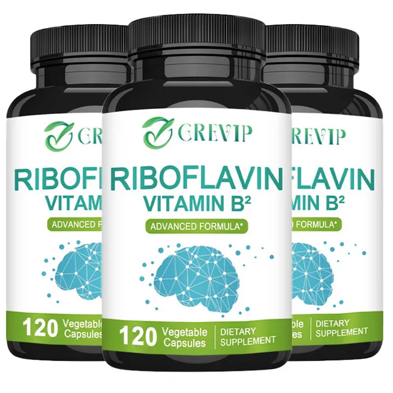 

Витамин B2 ( Riboflavin) 400 мг - способствует энерго производства и метаболизму, поддерживает здоровье мозга, суставов и кожи.