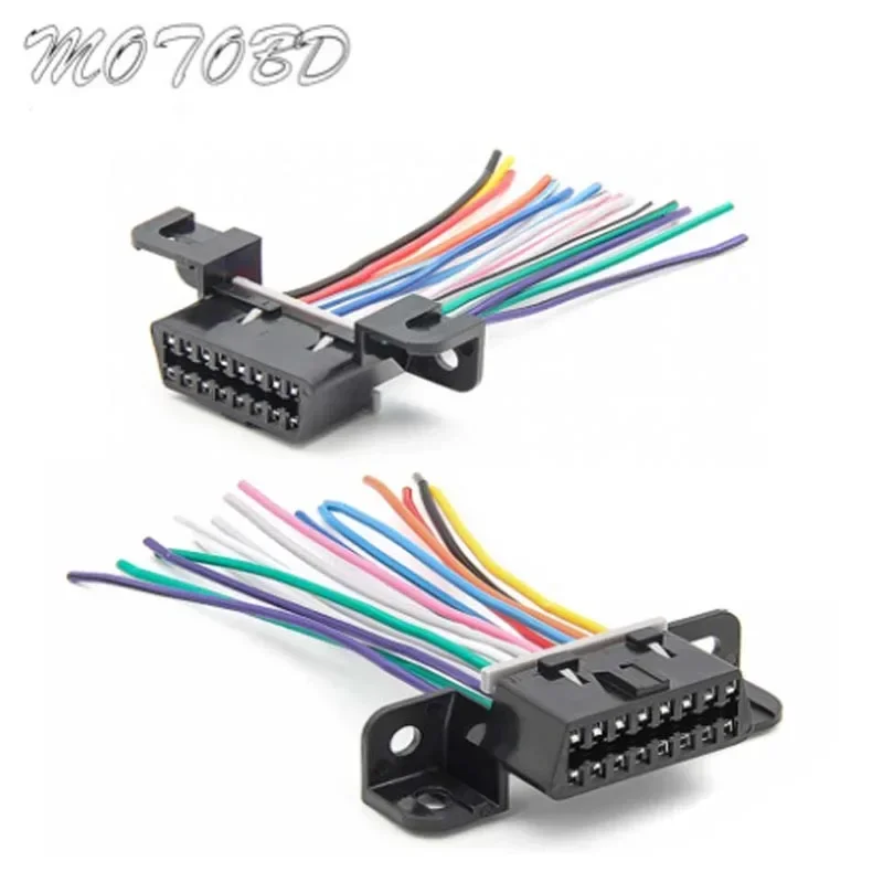 

Universal Car OBD Plug Can Assemble Open Obd Harness J1962f OBD2 16 Pin Female Connector with 16 Core Full Cable