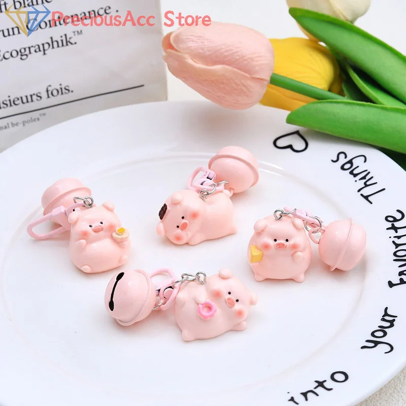 Multifunctional Three Dimensional Pink Pig Keychain Keyring Decorative Bag Pendant Pig Keychain Backpack Pendants