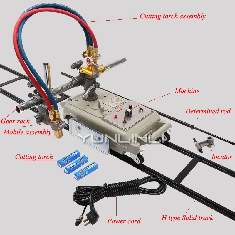 Flame Cutting Machine Steel Straight -line Cutter Semi-automatic Gas Cutting Machine Flame Steel Cutting Tool Equipment