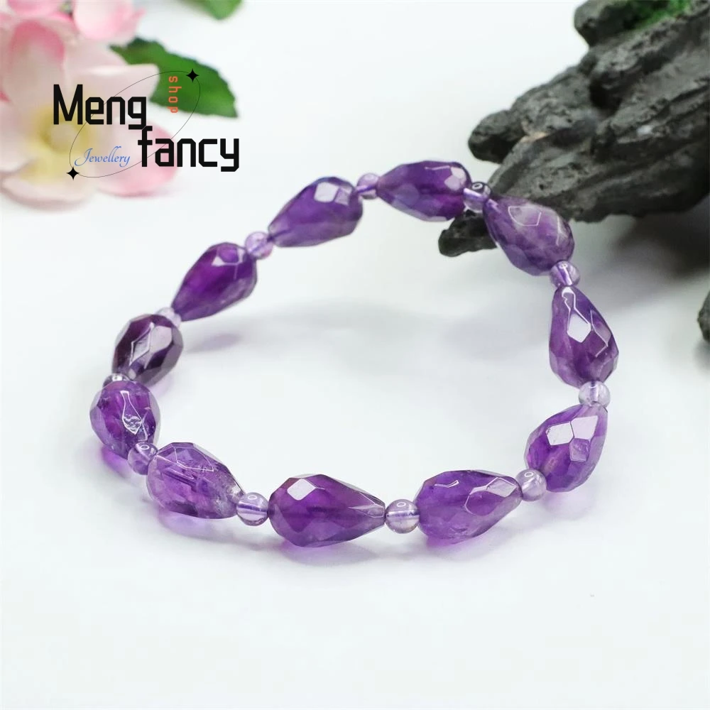 Natural Amethyst Strand Cut Teardrop Best Selling Bracelet Sexy Young Girls Simple High-grade Exquisite Fashion Luxury Jewellery