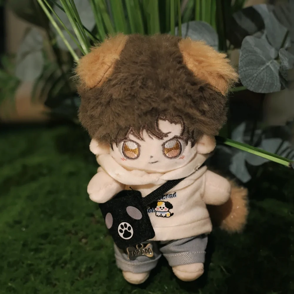 

1 set Dog Hoodie 10cm Cotton Doll Clothes Puppy Set with Hat Doll Clothes Outfit Small Bag Animal Doll Dress Up Set