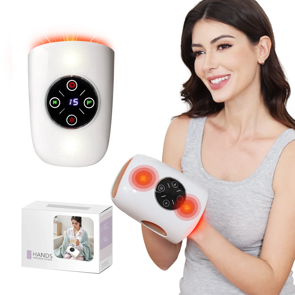 

Hand Massager With Kneading Rollers Massage for Hand, Cordless Handheld Massager Machine With Heat and Relax & Kneading Massage