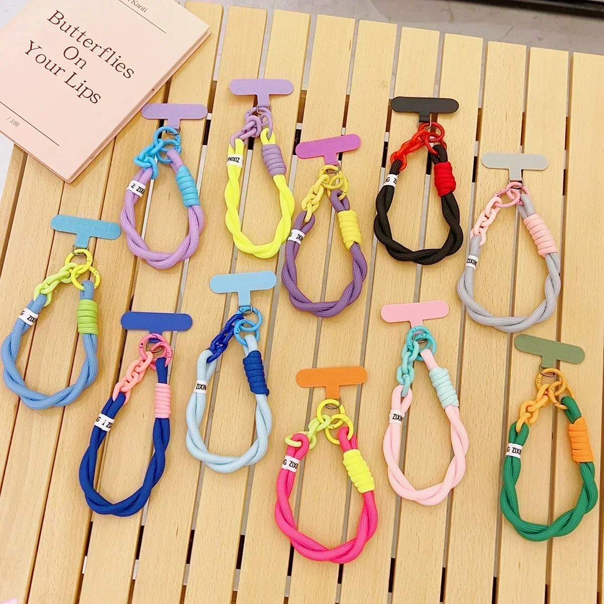 Fashion Strong Mobile Phone Lanyard Hanging Decoration Twist Rope Anti-loss Pendant Wrist Short Straps for All Phone Case - view 2