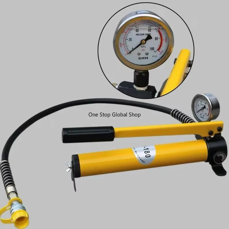 

Porto Power Hydraulic CP-180 Single Acting Manual Pump 3/8'' Thread Crimping Construction Lifting Jack