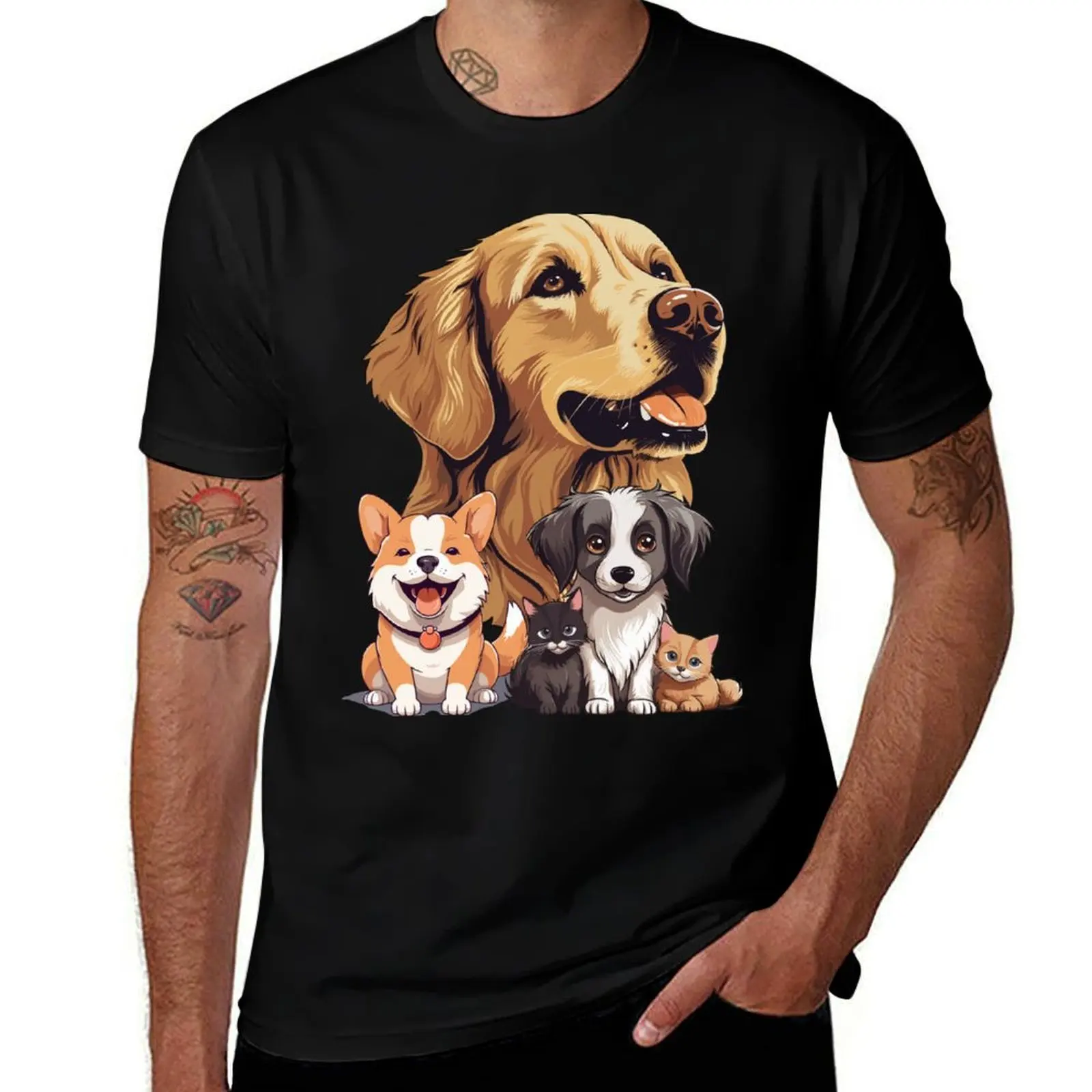 

Dogs and cats T-Shirt graphic t shirts for man man t shirt designer T-Shirt